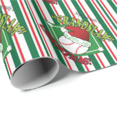 Grand Slam Baseball Kerstmis Cadeaupapier (Rol Hoek)