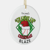 Grand Slam Baseball Kerstmis Keramisch Ornament (Rechts)