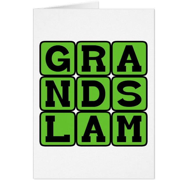 Grand Slam, honkbal home run (Voorkant)