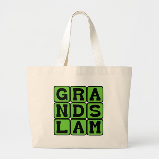 Grand Slam, honkbal home run Grote Tote Bag (Voorkant)