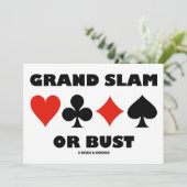 Grand Slam of Bust (Bridge Card Suits) Kaart (Staand voorkant)