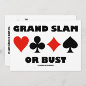 Grand Slam of Bust (Bridge Card Suits) Kaart (Voorkant / Achterkant)