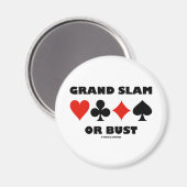Grand Slam of Bust (Bridge Card Suits) Magneet (Voorkant / Achterkant)