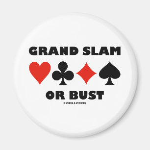 Grand Slam of Bust (Bridge Card Suits) Magneet