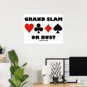 Grand Slam of Bust (Bridge Card Suits) Poster (Thuiskantoor)