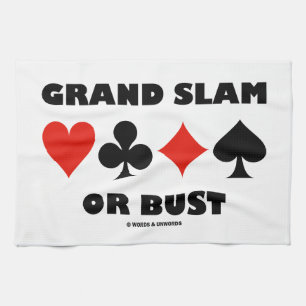 Grand Slam of Bust (Bridge Card Suits) Theedoek