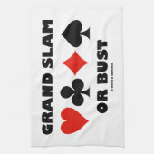 Grand Slam of Bust (Bridge Card Suits) Theedoek (Verticaal)