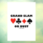 Grand Slam of Bust Bridge Game Vier kaartsleuven Raamsticker (Vel 3)