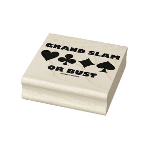 Grand Slam Or Bust Bridge Vierkaartenkleuren Rubberstempel