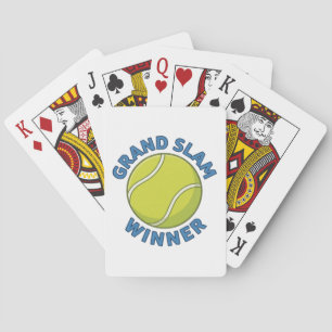 Grand Slam Winnaar Tennis Bal Sport Kampioen Pokerkaarten