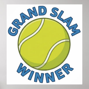 Grand Slam Winnaar Tennis Bal Sport Kampioen Poster