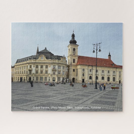 Grand Square, (Piaţa Mare), Sibiu, Roemenië op een Legpuzzel (Horizontaal)