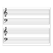 Grand Staff Instant Music Manuscript Papier 4x5 Rubberstempel (Afrduk)