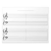 Grand Staff Piano Music Paper for Kids & Toddlers Notitieblok (Voorkant)
