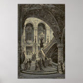 Grand stair case Paris Opera House 1877 Poster (Voorkant)