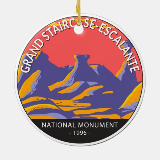 Grand Staircase Escalante Nationaal Monument Utah Keramisch Ornament (Achterkant)