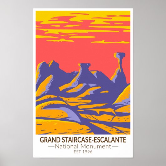 Grand Staircase Escalante Nationaal Monument Utah Poster (Voorkant)