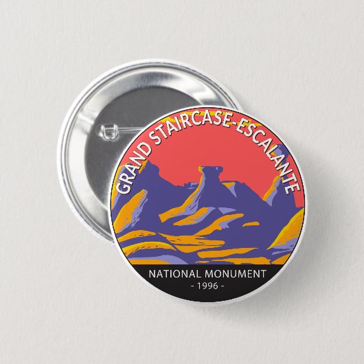 Grand Staircase Escalante Nationaal Monument Utah Ronde Button 5,7 Cm (Voorkant /achterkant)