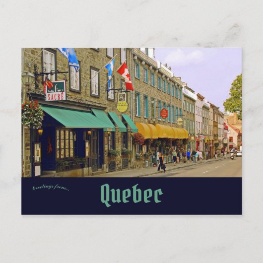 Grand Street Lower Town Old Quebec Briefkaart (Voorkant)