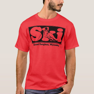Grand Targhee, Wyoming SKI Grafisch voor het Skien T-shirt