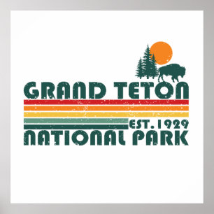 Grand Teton bergen Nationaal Park Wyoming Poster