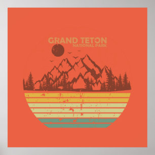 Grand Teton bergen Nationaal Park Wyoming Poster
