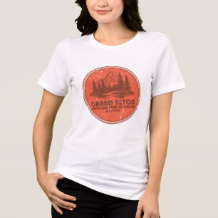 Grand Teton bergen Nationaal Park Wyoming Tri-Blend Shirt