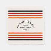 Grand Teton Cabin Crew Custom Crest Park Stripe Servet (Voorkant)
