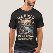 Grand Teton Familie Reis T-shirt – Aangepaste Naam
