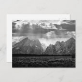 Grand Teton Mountain Range in Black and White Briefkaart (Voorkant / Achterkant)