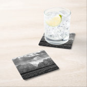 Grand Teton Mountain Range in Black and White Kartonnen Onderzetters (Insitu)