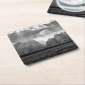 Grand Teton Mountain Range in Black and White Kartonnen Onderzetters (Schuin)