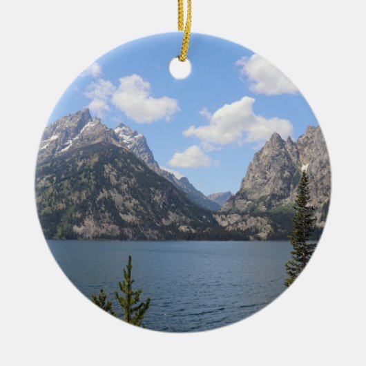 Grand Teton Mountains en Jenny Lake Keramisch Ornament (Voorkant)