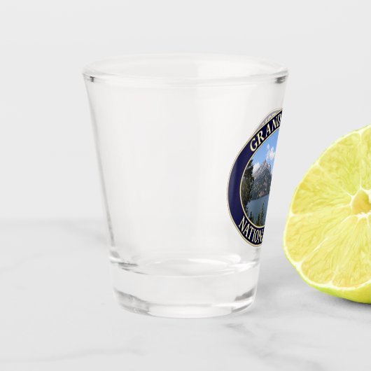 Grand Teton Mountains en Jenny Lake, Wyoming Shot Glas (Links)