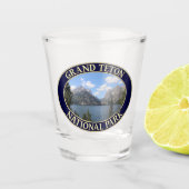 Grand Teton Mountains en Jenny Lake, Wyoming Shot Glas (Voorkant)