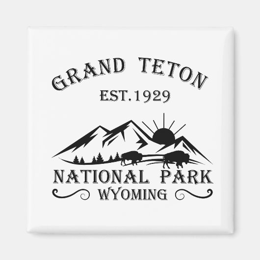 Grand Teton mountains National Park Wyoming Magneet (Voorkant)