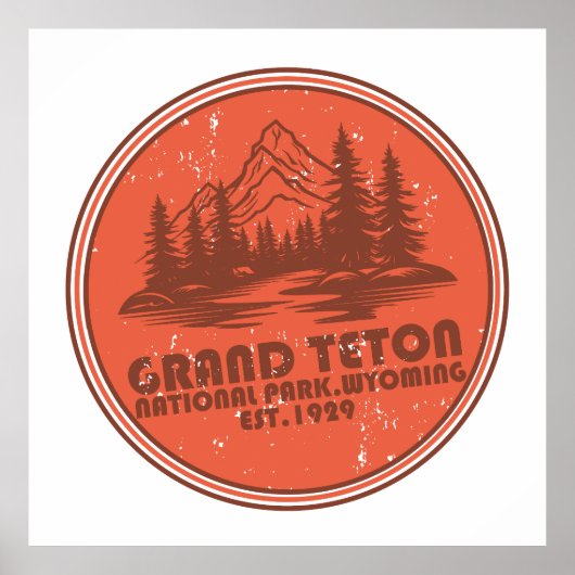Grand Teton mountains National Park Wyoming Poster (Voorkant)