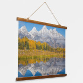 Grand Teton Mountains Wyoming Hangend Wandkleed (Gebogen)