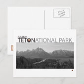 GRAND TETON NAT’L PARK-Wyoming-Ansel Adams Uitzich Briefkaart (Voorkant / Achterkant)