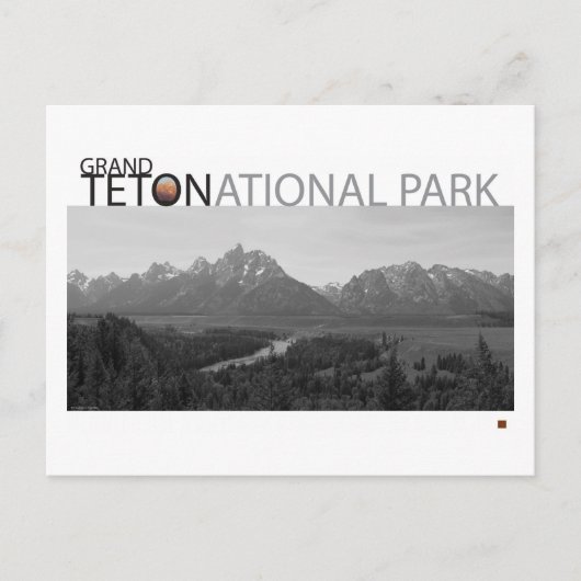 GRAND TETON NAT’L PARK-Wyoming-Ansel Adams Uitzich Briefkaart (Voorkant)