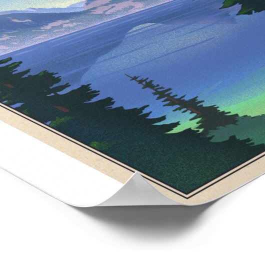 Grand Teton Nationaal Park Litho Kunstwerk Poster (Hoek)