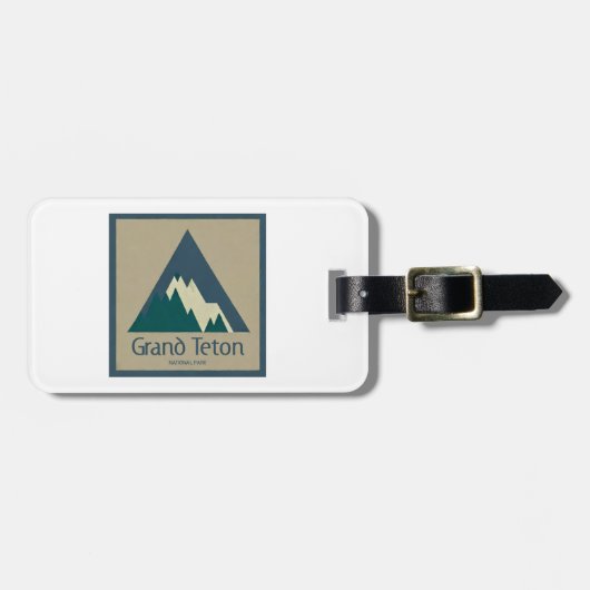 Grand Teton Nationaal Park Rustiek Bagagelabel (Voorkant horizontaal)