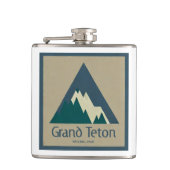 Grand Teton Nationaal Park Rustiek Heupfles (Voorkant)