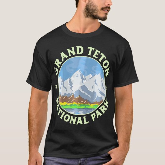 Grand Teton Nationaal Park Wy Mountain Hiki T-shirt (Voorkant)