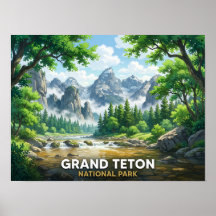Grand Teton National Park  | Anime Landschap