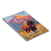 Grand Teton National Park | Bison Travel Art Notitieboek (Rechterzijde)
