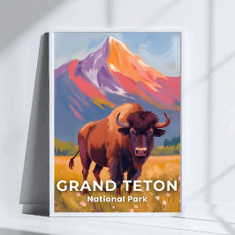 Grand Teton National Park | Bizon Reizen Kunst Poster