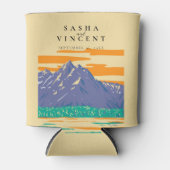 Grand Teton National Park Bruiloft Retro Blikjeskoeler (Voorkant)