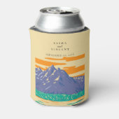 Grand Teton National Park Bruiloft Retro Blikjeskoeler (Blikje Achterkant)