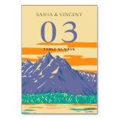 Grand Teton National Park Bruiloft Retro Kaart (Achterkant)